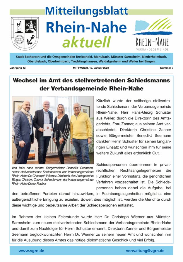 Rhein-Nahe aktuell Titelblatt 03/2024