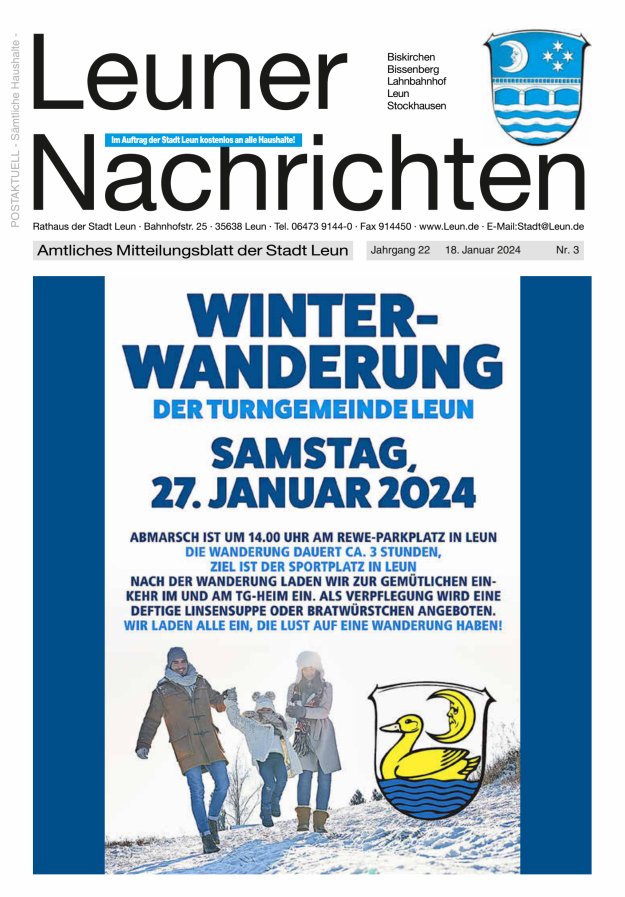 Leuner Nachrichten Titelblatt 03/2024