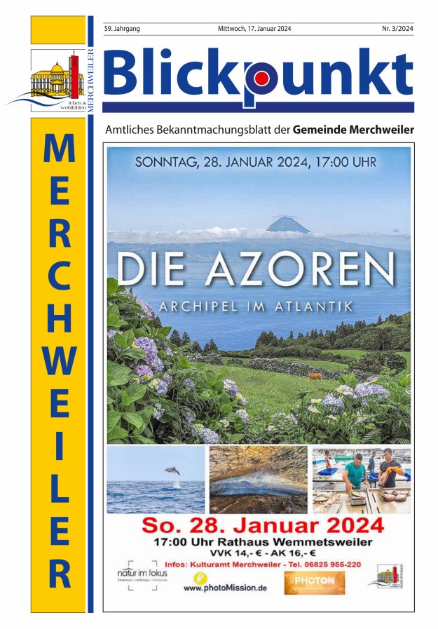 Blickpunkt Merchweiler Titelblatt 03/2024