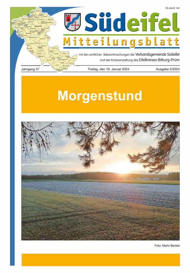 Mitteilungsblatt Südeifel Titelblatt 03/2024