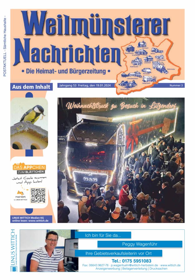 Weilmünsterer Nachrichten Titelblatt 03/2024