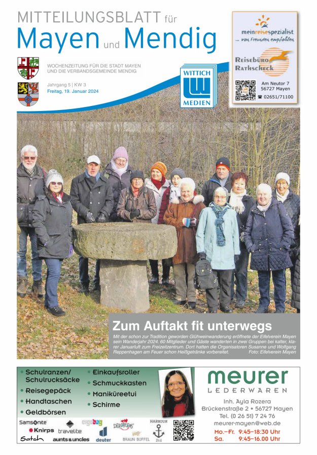 Mitteilungsblatt für Mayen und Mendig Titelblatt 03/2024