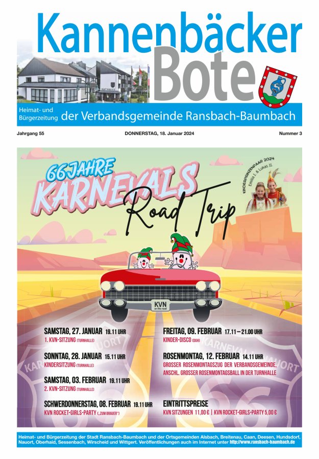 Kannenbäcker-Bote der Verbandsgemeinde Ransbach-Baumbach Titelblatt 03/2024