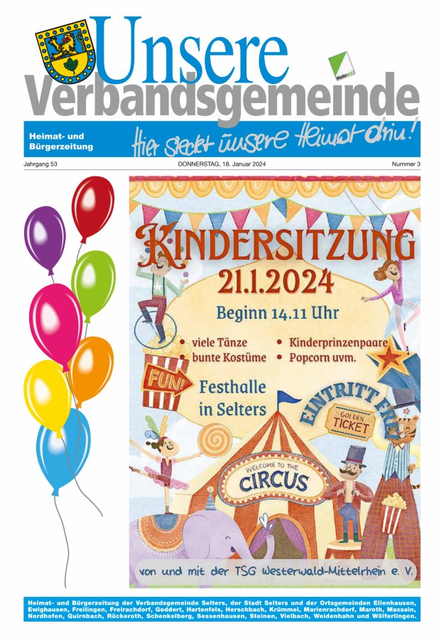 Unsere Verbandsgemeinde Selters Ww Titelblatt 03/2024