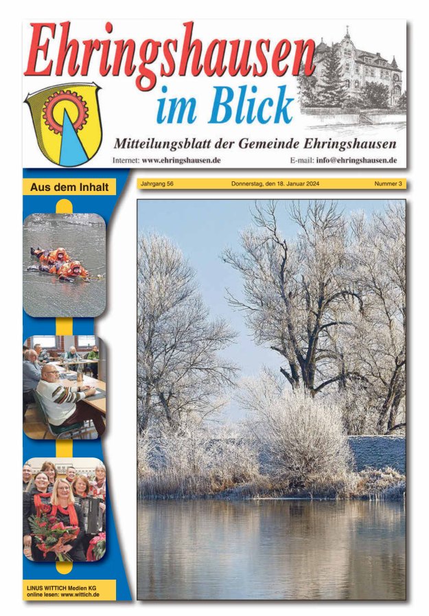 Mitteilungsblatt der Gemeinde Ehringshausen Titelblatt 03/2024