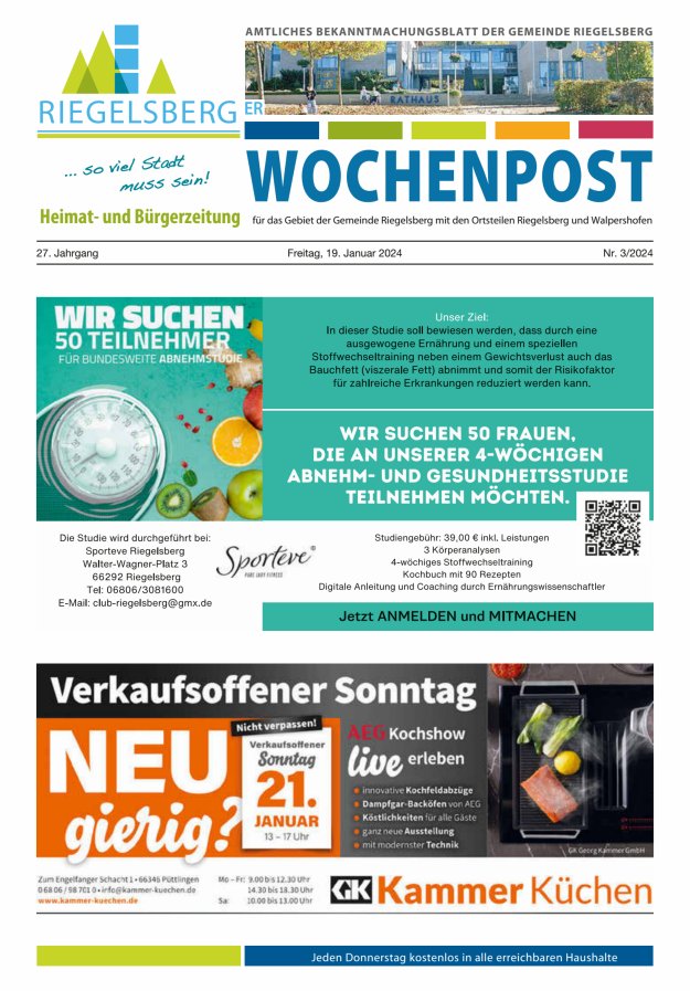 Riegelsberger Wochenpost Titelblatt 03/2024