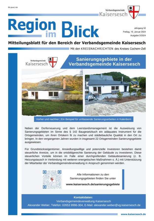 Region im Blick VG Kaisersesch Titelblatt 03/2024