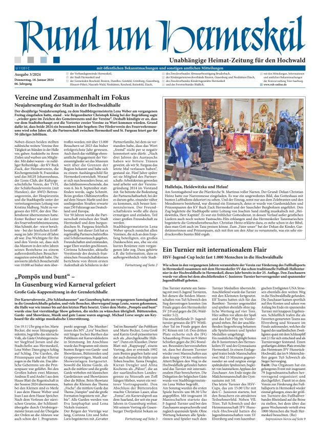 Rund um Hermeskeil Titelblatt 03/2024