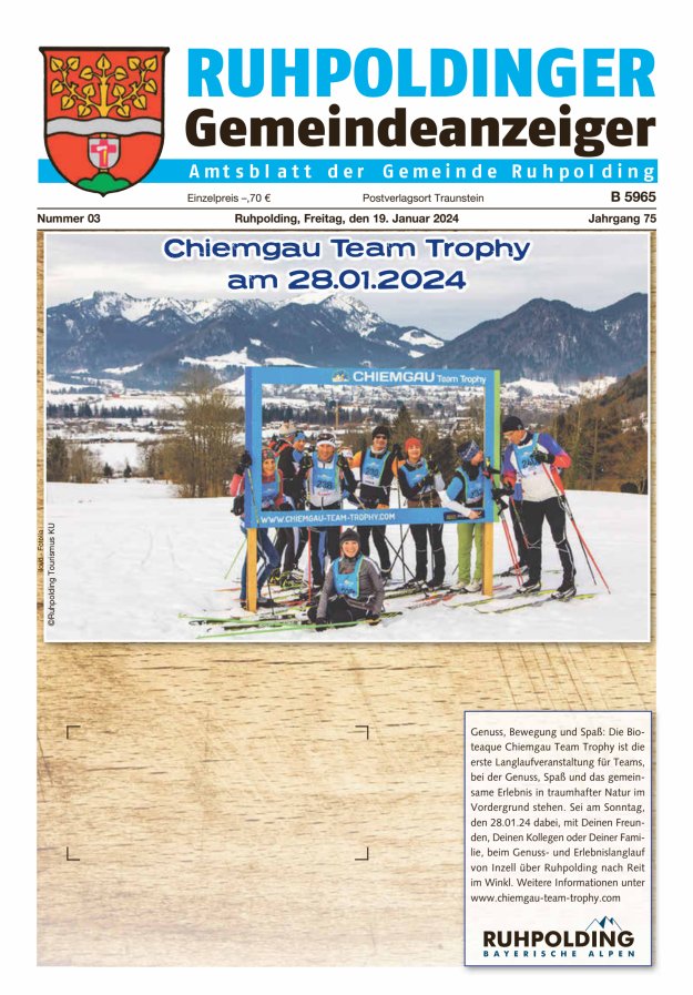 Ruhpoldinger Gemeindeanzeiger Titelblatt 03/2024