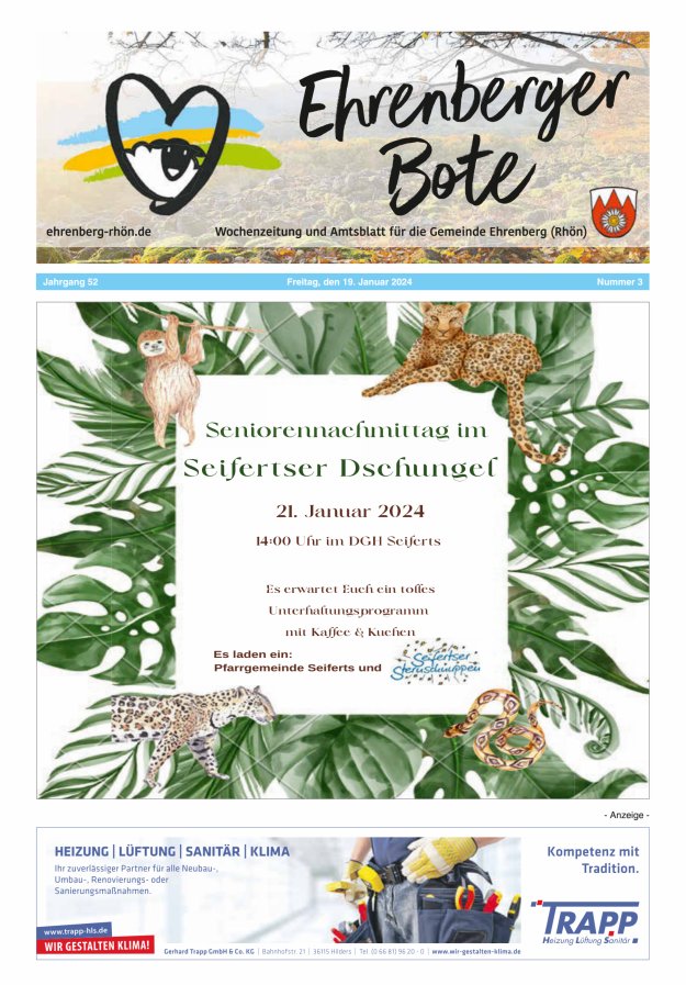 Ehrenberger Bote Titelblatt 03/2024