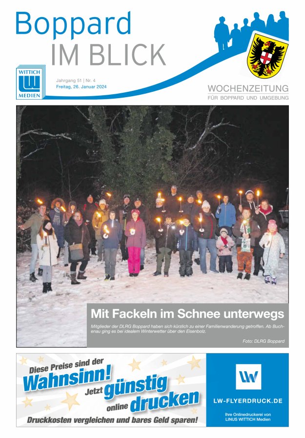 Boppard im Blick - Heimatzeitung für die Stadt Boppard Titelblatt 04/2024