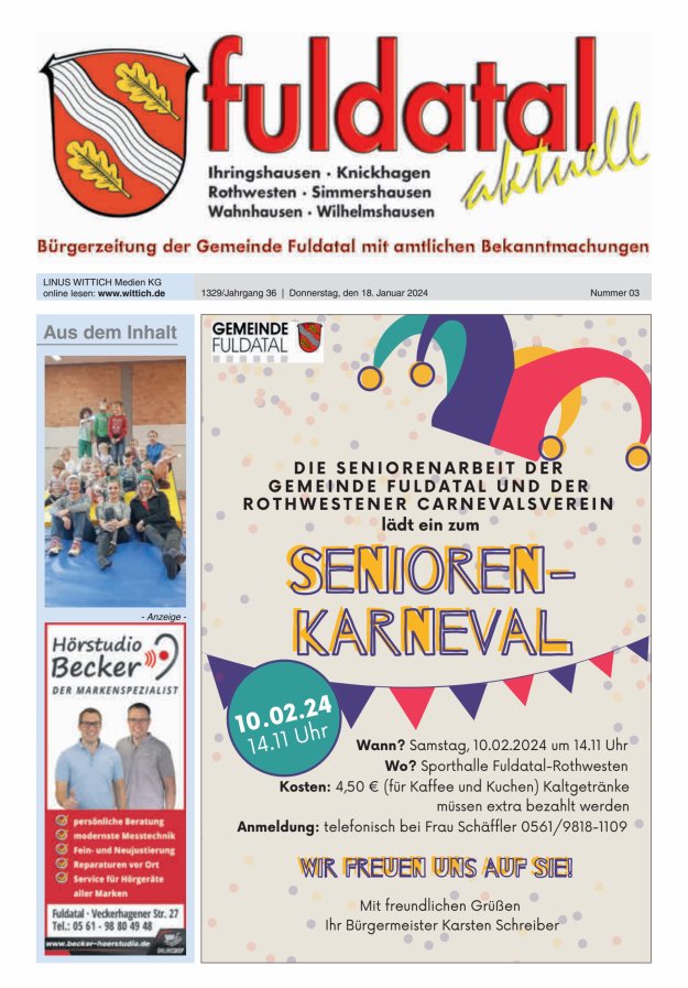 Fuldatal aktuell Titelblatt 03/2024