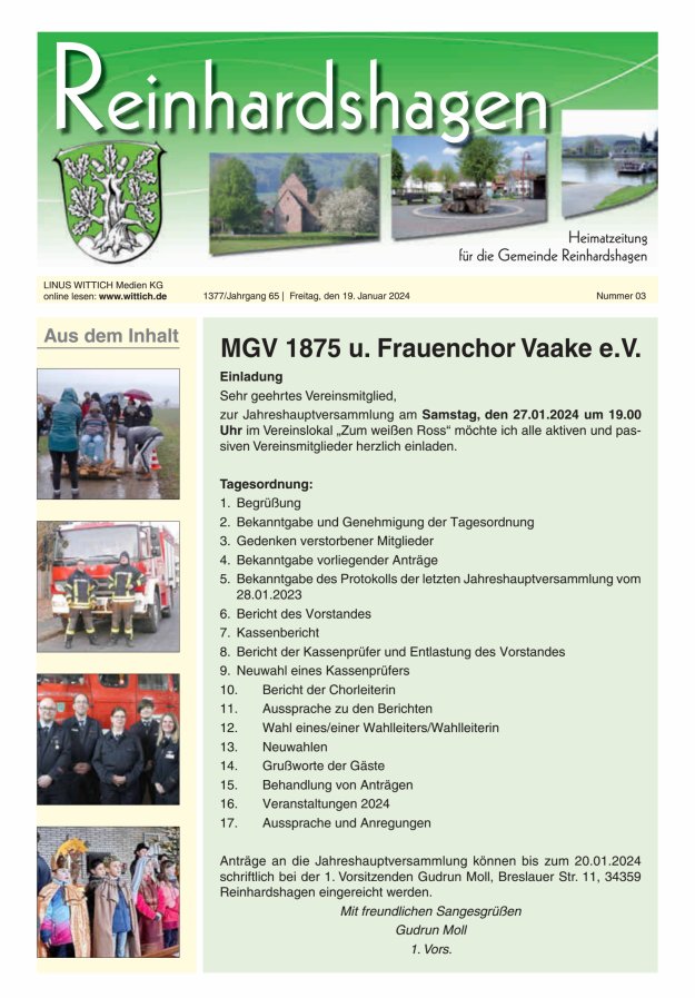 Unser Blättchen Titelblatt 03/2024