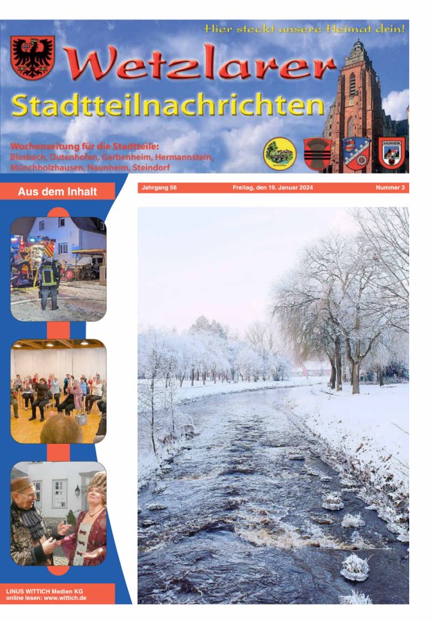 Wetzlarer Stadtteilnachrichten Titelblatt 03/2024