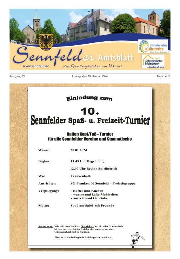 Sennfelder Amtsblatt Titelblatt 03/2024