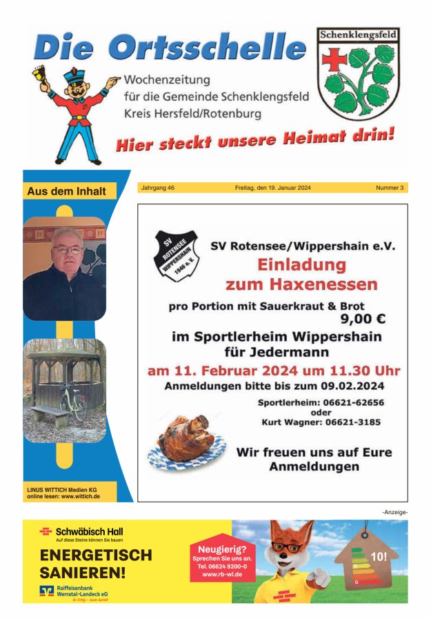 Die Ortsschelle Titelblatt 03/2024