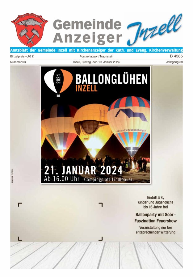 Gemeindeanzeiger Inzell Titelblatt 03/2024
