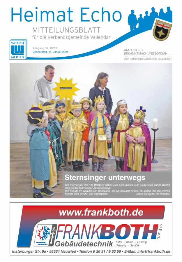 Heimat-Echo - Heimat- und Bürgerzeitung Verbandsgemeinde Vallendar Titelblatt 03/2024