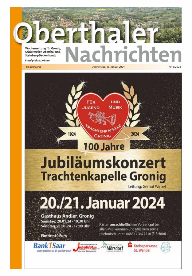 Oberthaler Nachrichten Titelblatt 03/2024