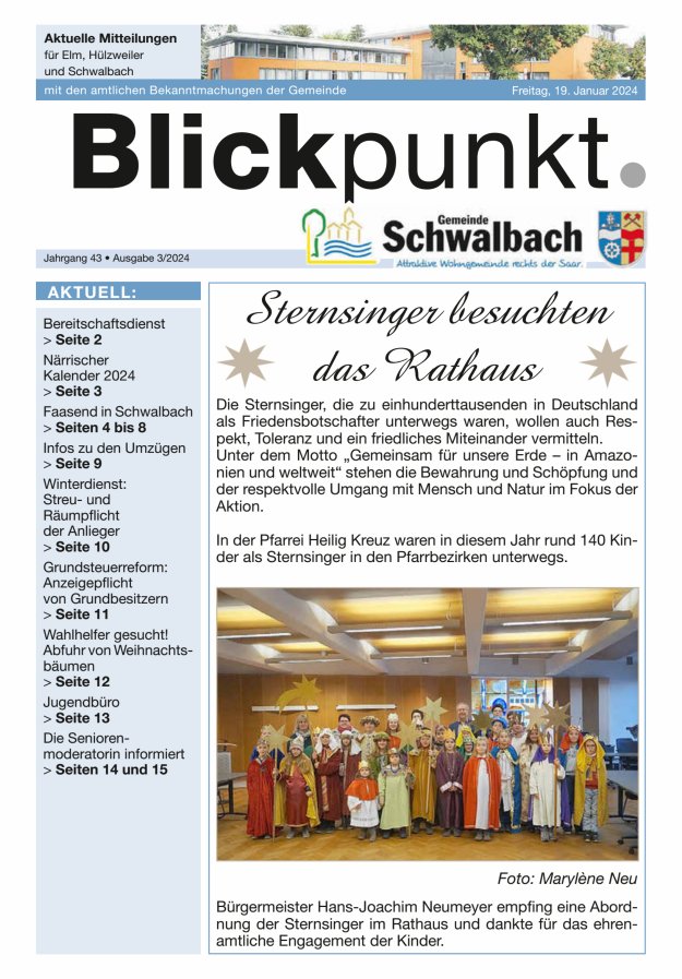 Blickpunkt Schwalbach Titelblatt 03/2024