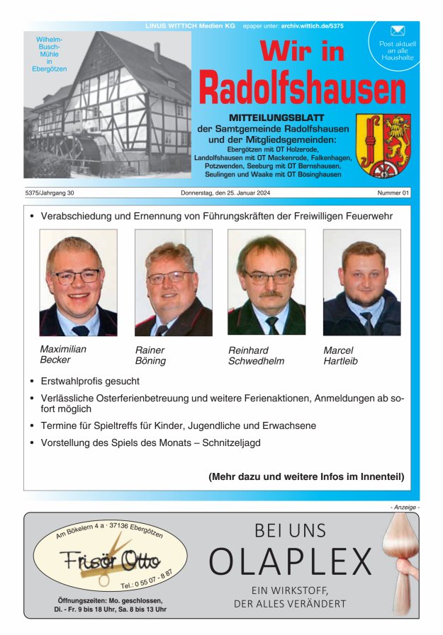 Wir in Radolfshausen Titelblatt 01/2024