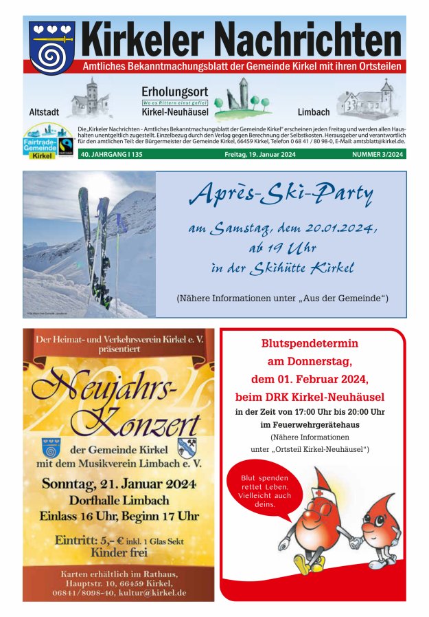 Kirkeler Nachrichten Titelblatt 03/2024