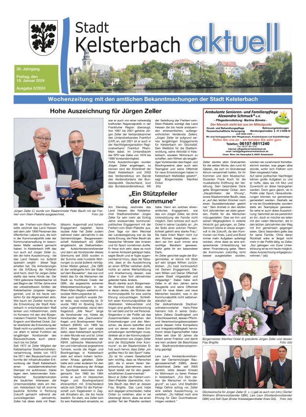 Kelsterbach aktuell Titelblatt 03/2024