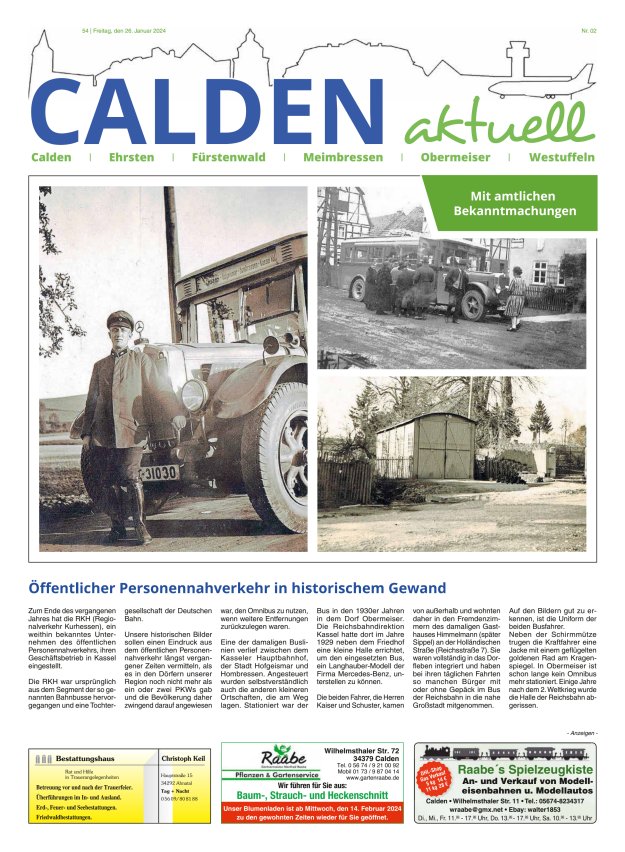 Calden aktuell Titelblatt 02/2024