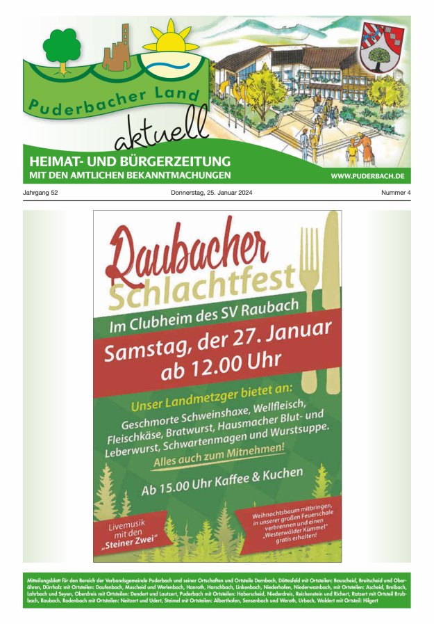 Puderbacher Land aktuell Titelblatt 04/2024