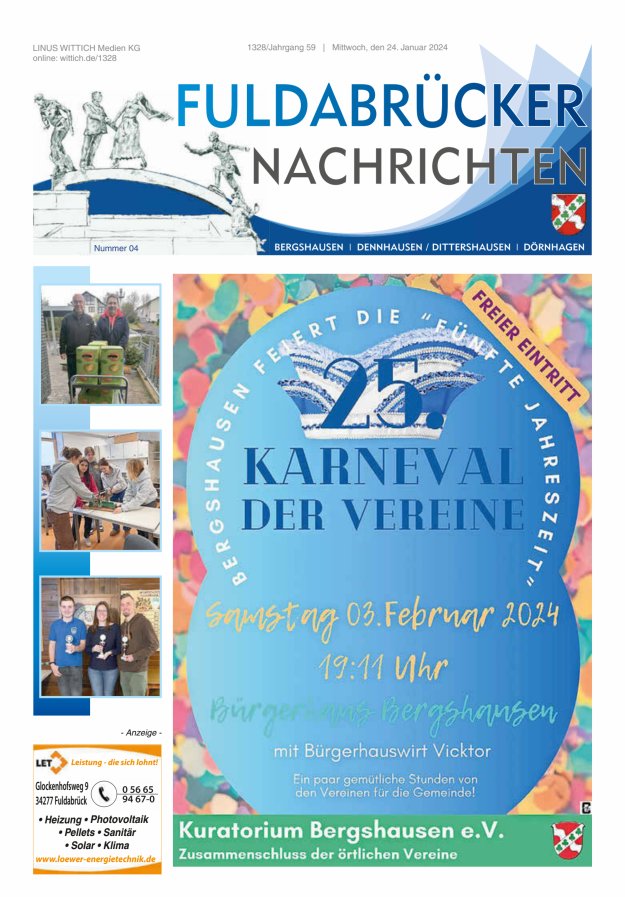Fuldabrücker Nachrichten Titelblatt 04/2024