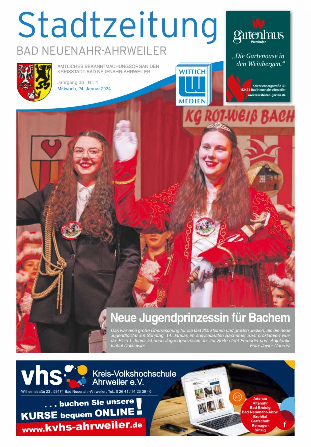 Stadtzeitung Bad Neuenahr-Ahrweiler Titelblatt 04/2024