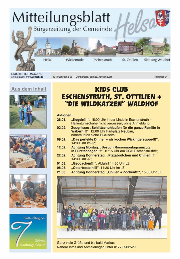 Mitteilungsblatt Helsa Titelblatt 04/2024