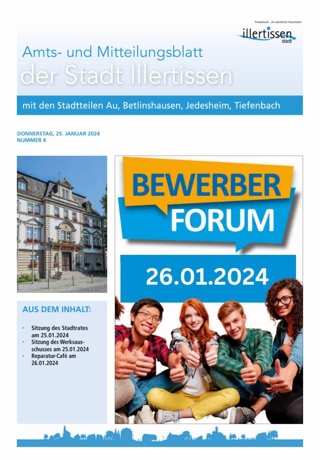 Amts- und Mitteilungsblatt Stadt Illertissen Titelblatt 04/2024