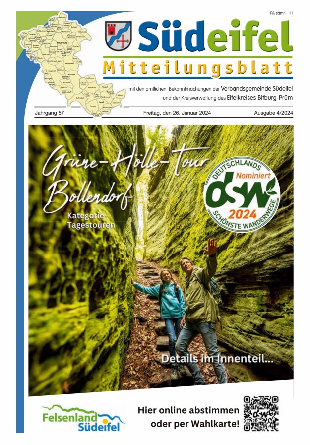 Mitteilungsblatt Südeifel Titelblatt 04/2024