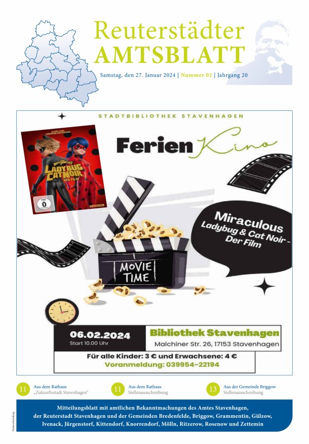 Reuterstädter Amtsblatt Titelblatt 02/2024