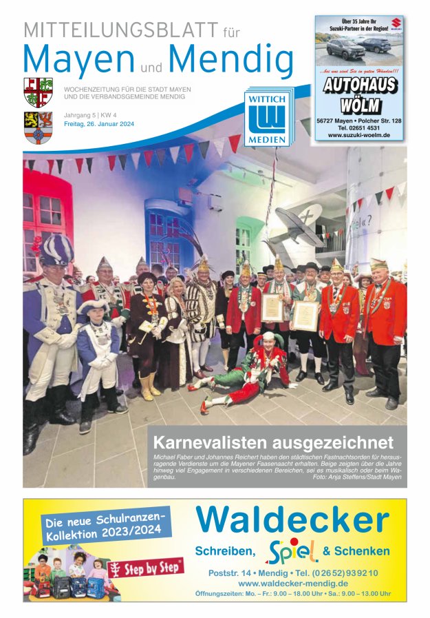 Mitteilungsblatt für Mayen und Mendig Titelblatt 04/2024