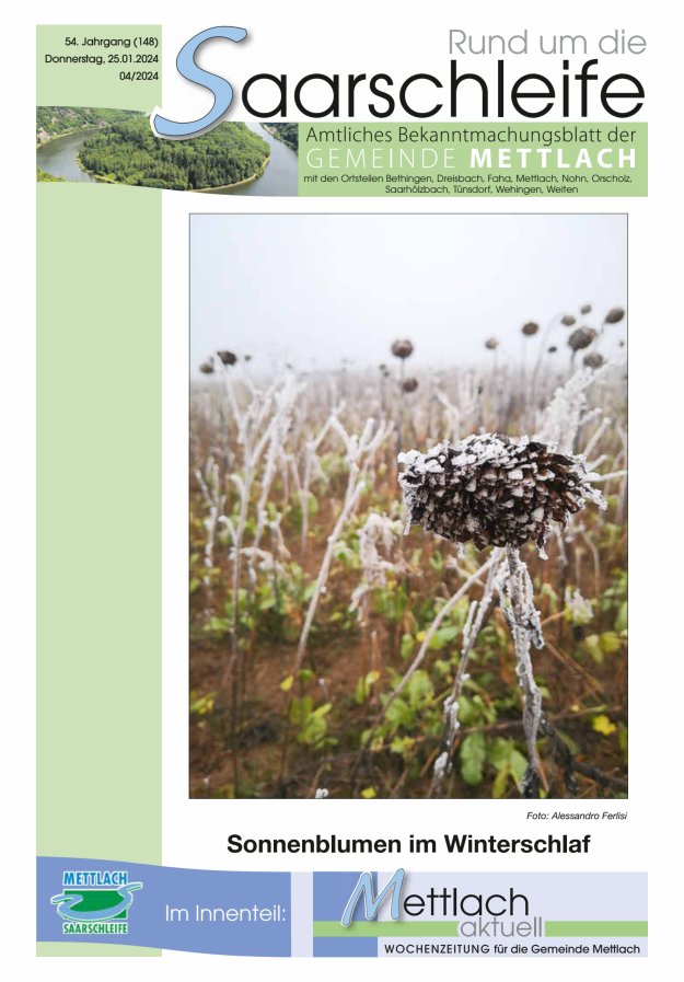 Rund um die Saarschleife Gemeinde Mettlach Titelblatt 04/2024