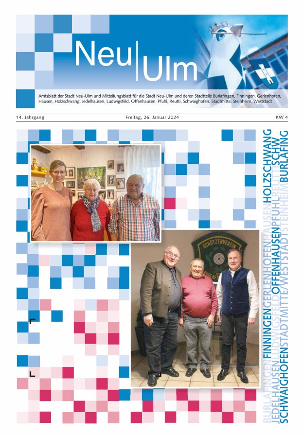 Amtsblatt der Stadt Neu-Ulm und Mitteilungsblatt für die Stadt Neu-Ulm Titelblatt 04/2024