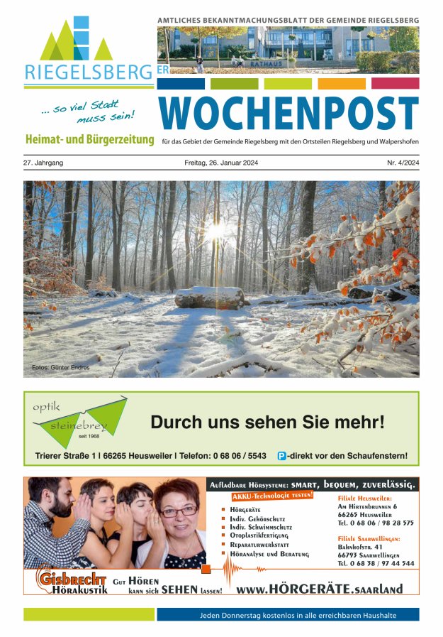 Riegelsberger Wochenpost Titelblatt 04/2024