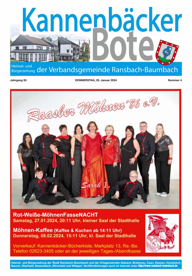 Kannenbäcker-Bote der Verbandsgemeinde Ransbach-Baumbach Titelblatt 04/2024