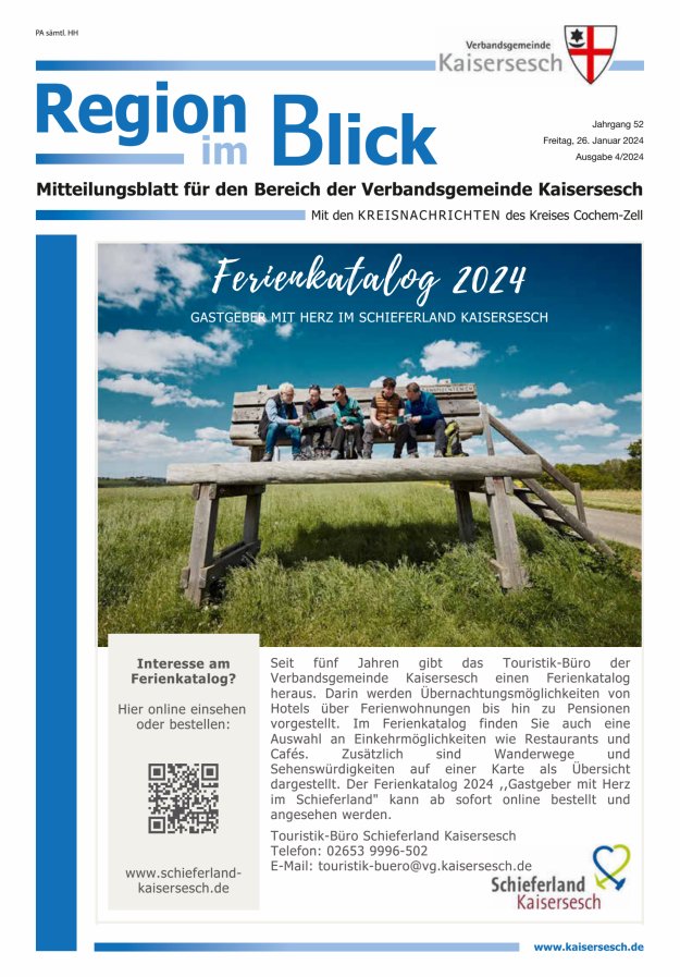 Region im Blick VG Kaisersesch Titelblatt 04/2024