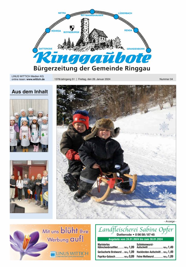 Ringgaubote Titelblatt 04/2024