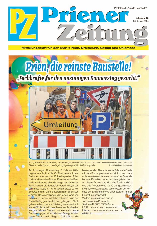 Priener Zeitung Titelblatt 01/2024