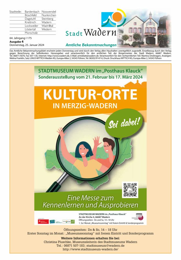 Stadt Wadern Titelblatt 04/2024