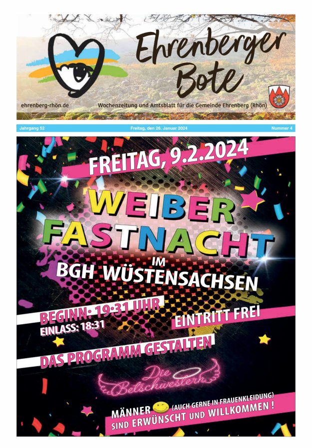 Ehrenberger Bote Titelblatt 04/2024