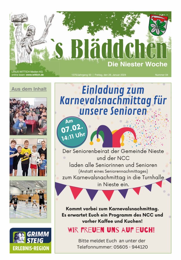 Niester Woche Titelblatt 04/2024