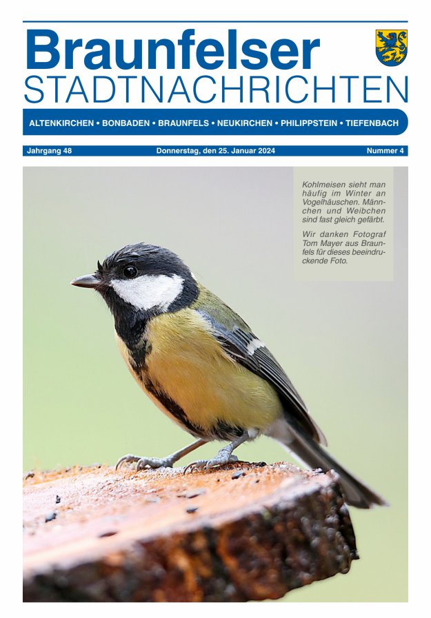 Braunfelser Stadtnachrichten Titelblatt 04/2024