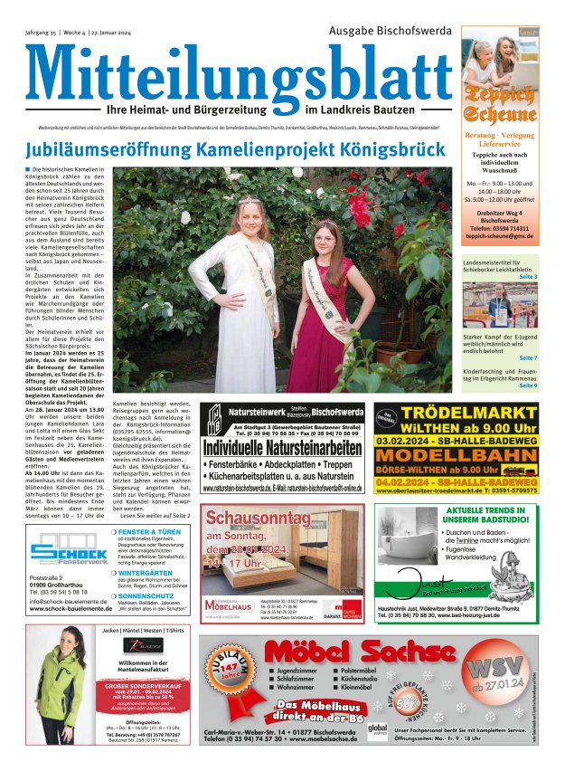 Mitteilungsblatt LK Bautzen Ausgabe Bischofswerda Titelblatt 03/2024