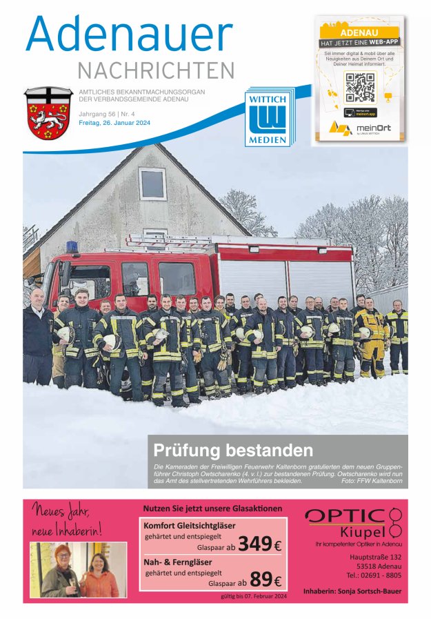 Adenauer Nachrichten Titelblatt 04/2024