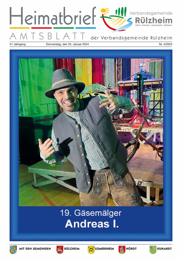 Heimatbrief VG Rülzheim Titelblatt 04/2024